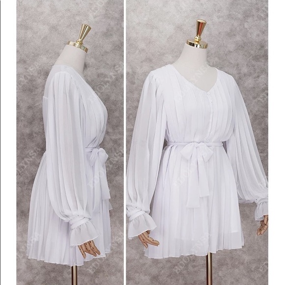 Boardwalk Beauty White Belted Mini Dress - Picture 10 of 11